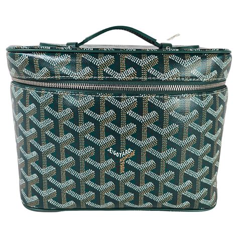 goyard vanity case green|GOYARD Goyardine Muse Vanity Case Green .